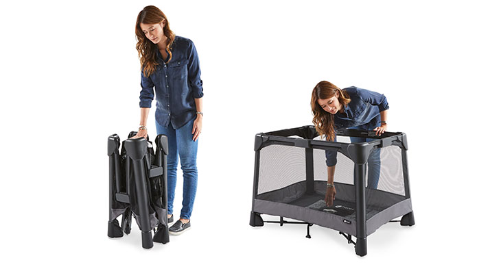 Манеж-кровать Breeze Classic серый 4MOMS  322582 Белый Santreyd  - Вид №3