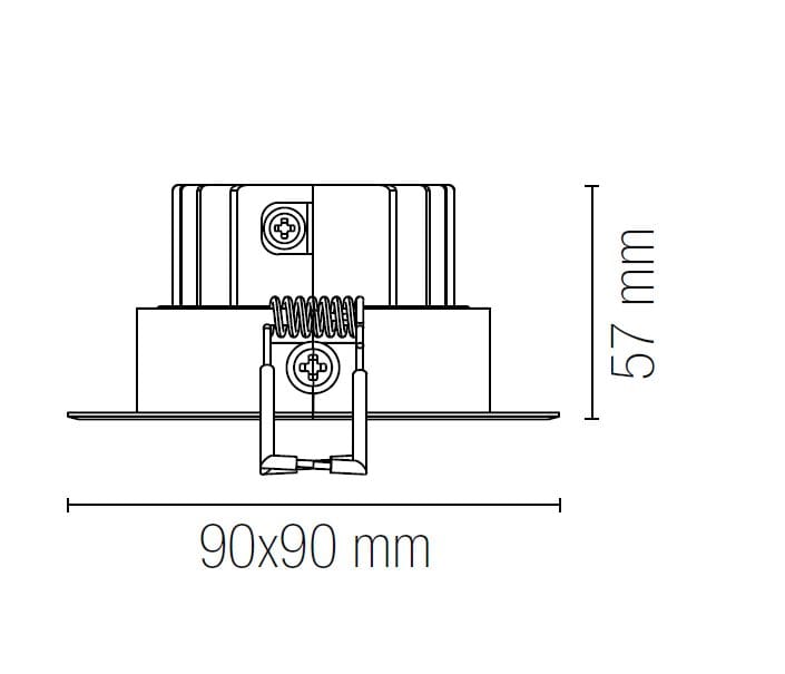 Алюминиевый квадратный поворотный прожектор Fan Europe Lighting INTEC ARCH-00127784 - Вид №2