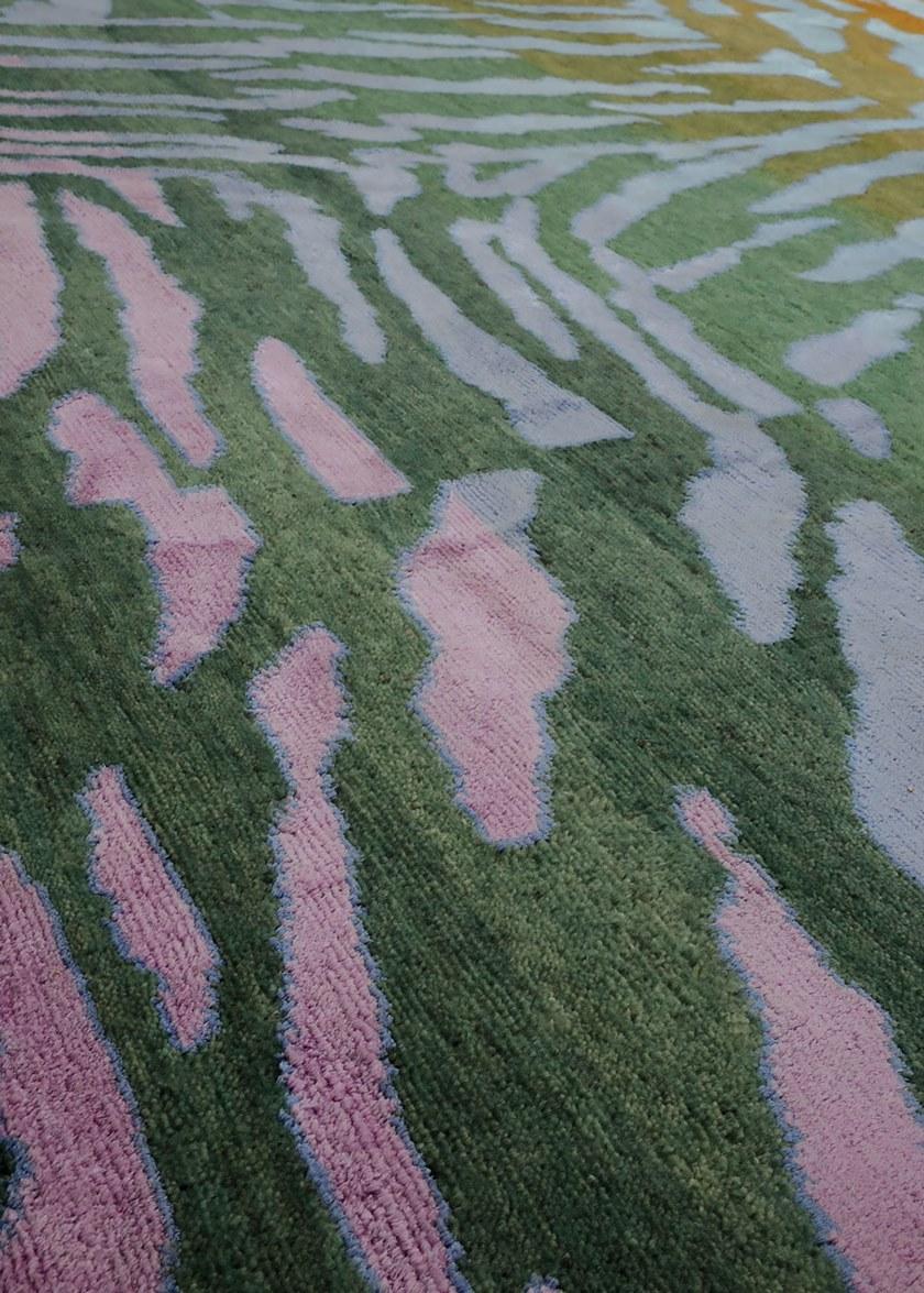 I + I Прямоугольный ковер из шелка, шерсти и хлопка с рисунком Wild furs Tg 09  - Вид №3