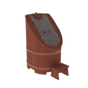 1777 Фитобочка со стеклом "Стандарт" цвет спелая вишня, фурнитура 051 Alyarus