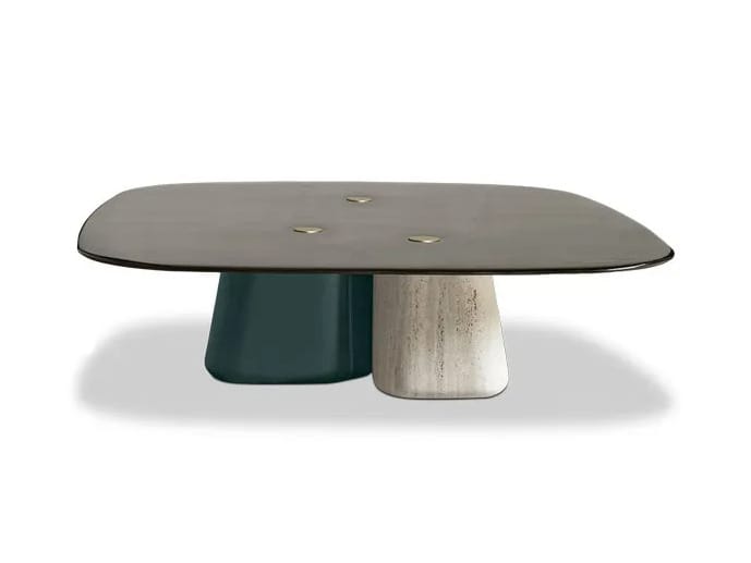 Стеклянный низкий квадратный журнальный столик Baxter Fany ARCH-00076749