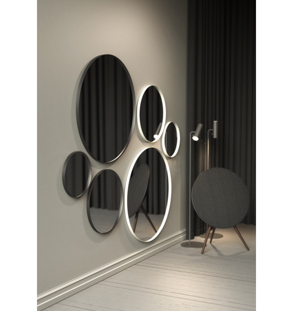 FROST Зеркало круглое 4131, Ø100cm » черное Алюминий Черный U4131-B  - Вид №3