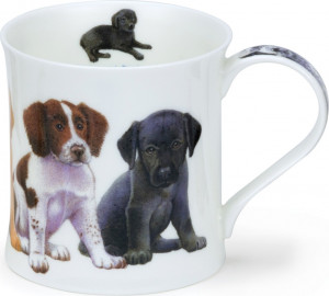 10619690 Dunoon Кружка Dunoon "Щенки.Спрингер-спаниель.Уэссекс" 300мл Фарфор костяной