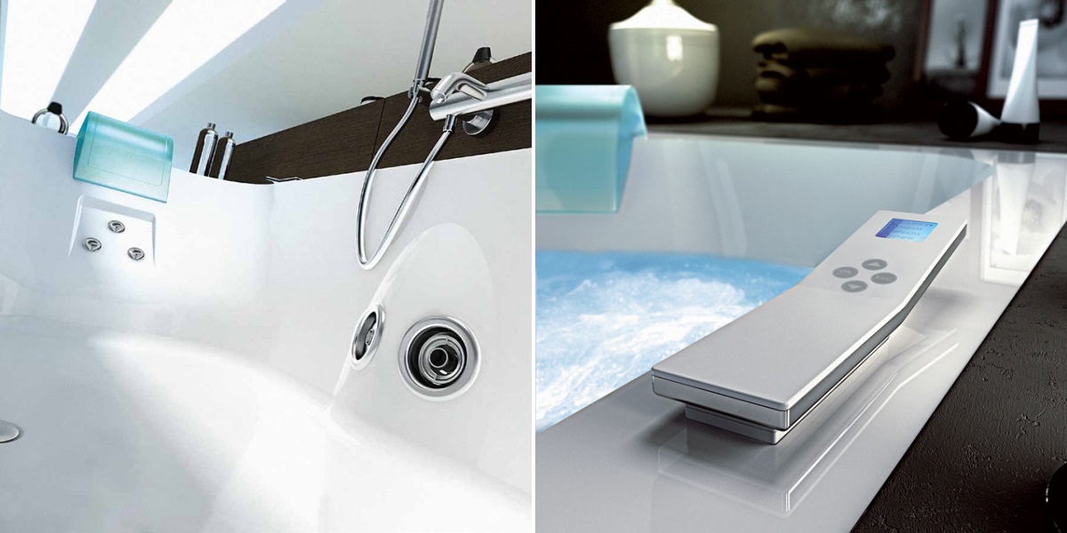 Ванна с гидромассажем "HYDRO TOP" Aquasoul Offset встроенная 9443-477 Sx Jacuzzi 9443477SX - Вид №1