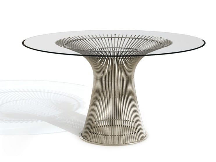 Круглый стол из стали и стекла Knoll Platner ARCH-00144970