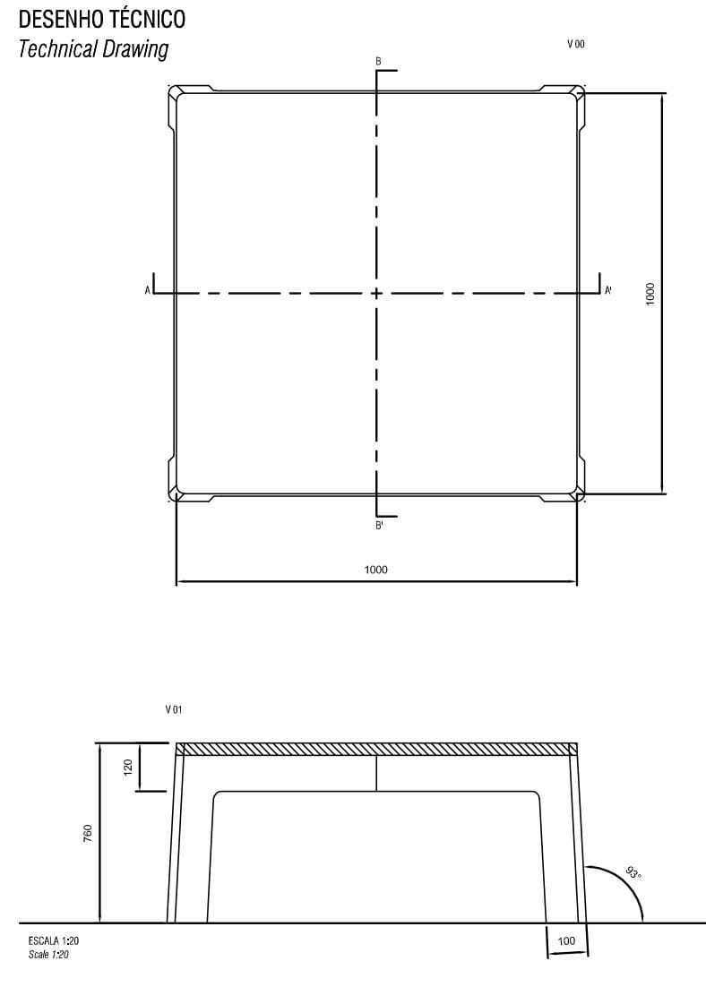 Стол для пикника из металла и дерева amop Lugarcomum ARCH-00129278 - Вид №2