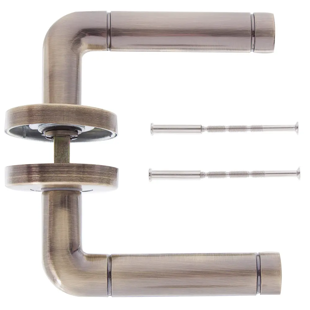 Ручки дверные на розетке ASS-6329 цвет античная бронза EDSON STLM-2076920 - Вид №2