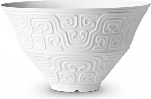 10571397 L’Objet Салатник 24см "Династия "Хань" (белый декор) Фарфор