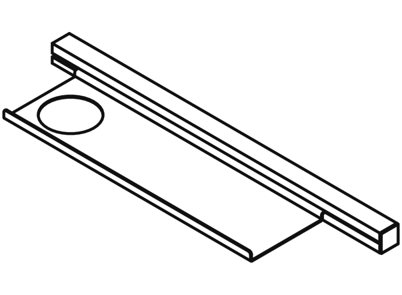 950.13.0004 Профиль для умывальника с полкой HEWI USA Produkte  - Вид №2