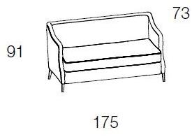 Caroti 3-х местный тканевый диван Via montenapoleone 2032  - Вид №2
