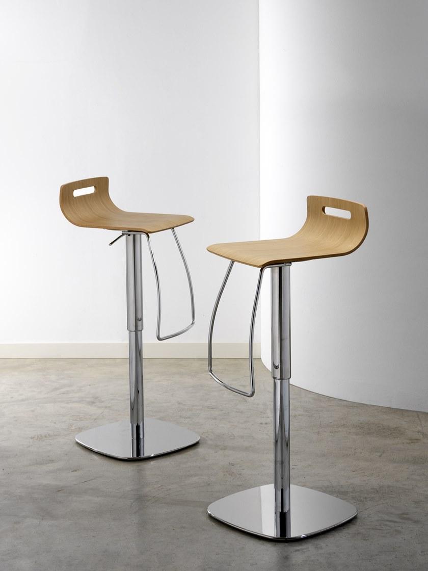 PF Stile Высокий табурет из стали и дерева с регулируемой высотой sun-id-1481183 - Вид №1