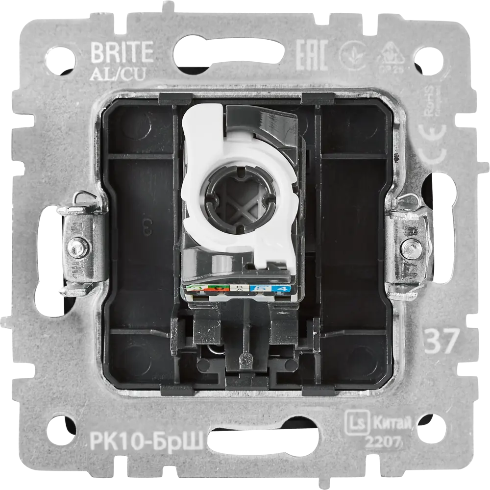 Розетка компьютерная IEK Brite встраиваемая RJ45 шампань 87761635 STLM-1109897 - Вид №3