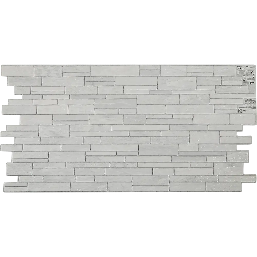 Santreyd Панель ПВХ Песчаник серебристый с черно-белым принтом 96х48.5 см 87765795 STLM-0075614 - Вид №1