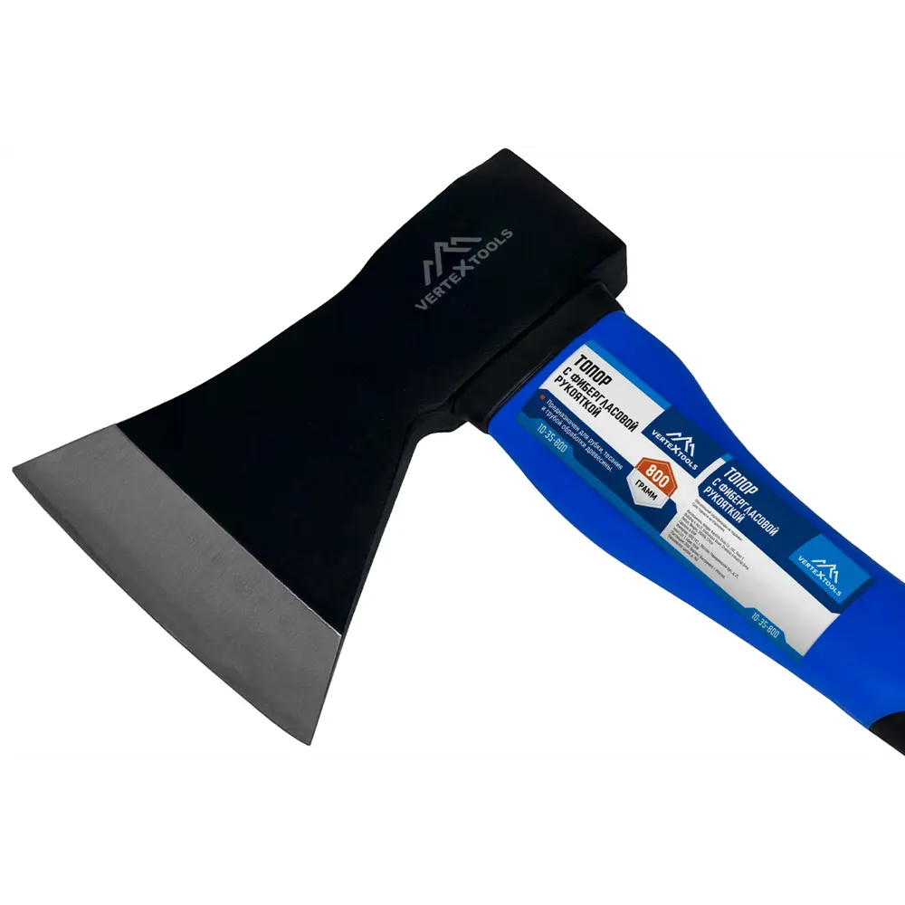 Топор VERTEXTOOLS 800 г с фиберглассовой рукояткой для профессиональной работы 89356912 STLM-1425679 - Вид №3