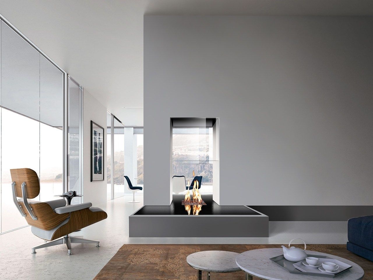 Двухсторонний газовый открытый камин ITALKERO NINFEA ARCH-00071263 - Вид №1