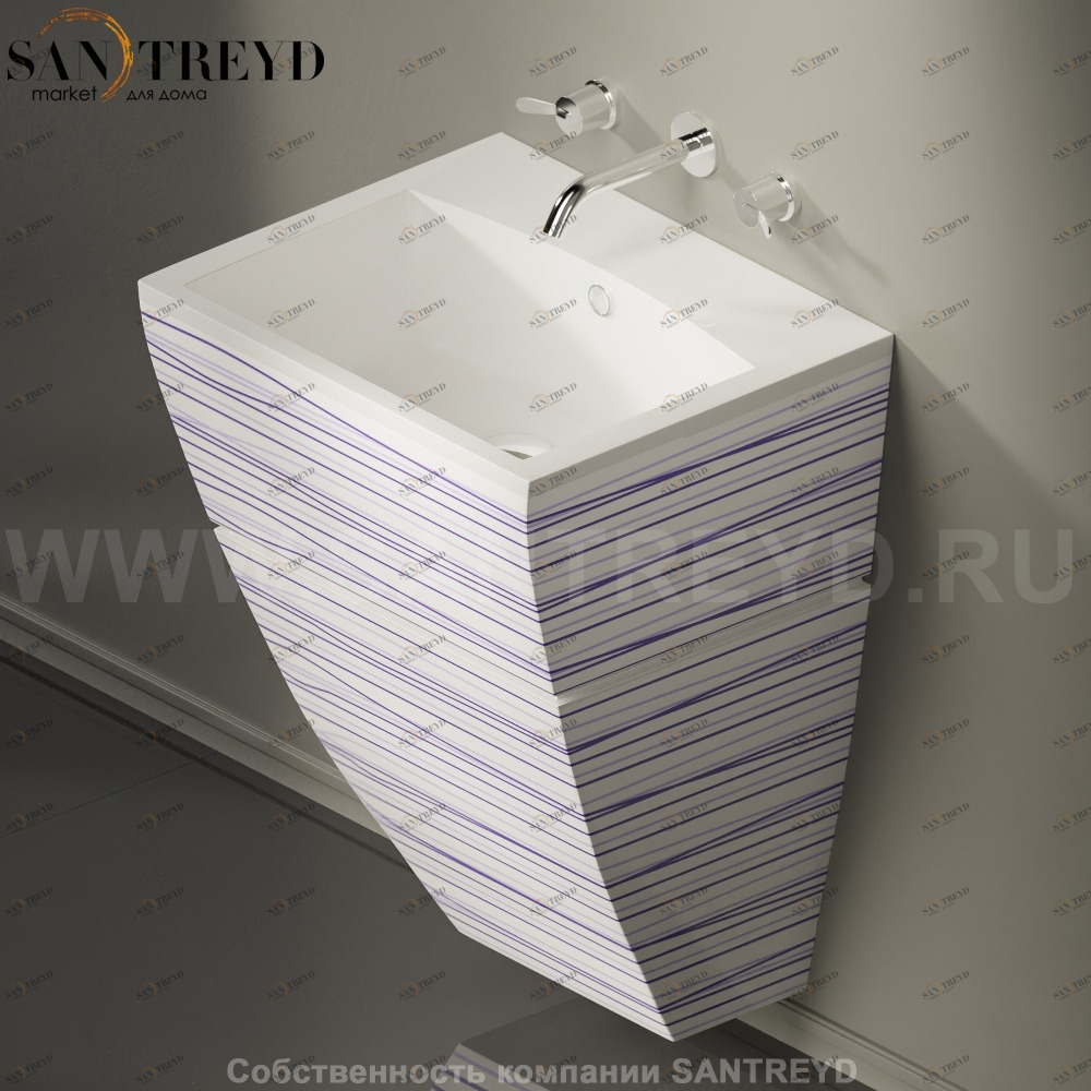 ACER07500RSZV Подвесная раковина настенная прямоугольная Agape 750 белая