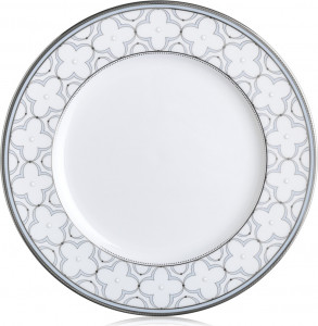 10646039 Noritake Тарелка обеденная Noritake "Трефолио,платиновый кант" 28см Фарфор костяной