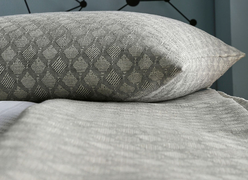 CARP_AN_230 покрывало 230/250 темно-серый хлопок пике, 400 г/м2 Blanc des Vosges Santreyd 