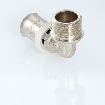 VTm.253.N.001605 Пресс-фитинг – угольник с переходом на наружную резьбу Valtec 16 мм х 3/4"  - Вид №5