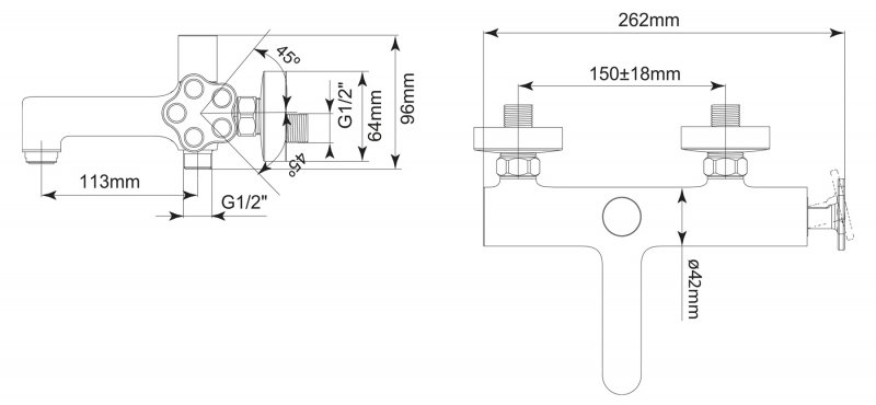 Смеситель для ванны и душа ROSO ROS-VASM-CRM BELBAGNO  - Вид №3