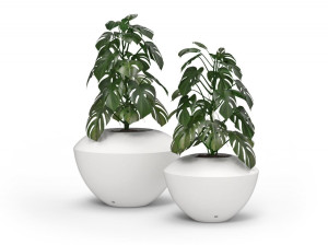 Круглый садовый горшок из стекловолокна