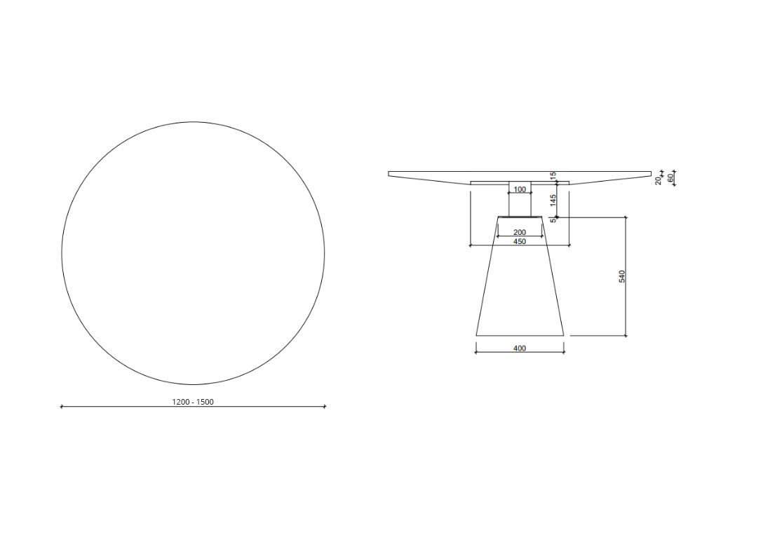 MD-01 Обеденный стол из бетона BET-ON BetOn  - Вид №3