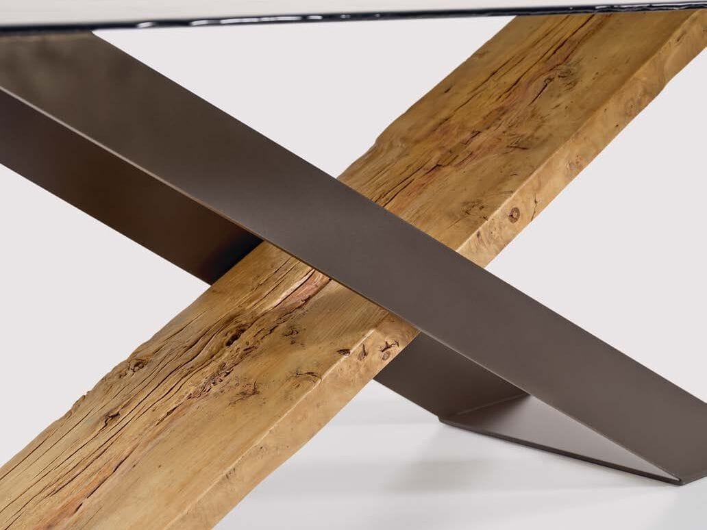 Обеденный стол из дерева и стекла Naturedesign Origin ARCH-00062662 - Вид №3