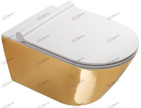 1vs55nrbo Подвесной унитаз настенный Белый CERAMICA CATALANO Gold & silver Италия