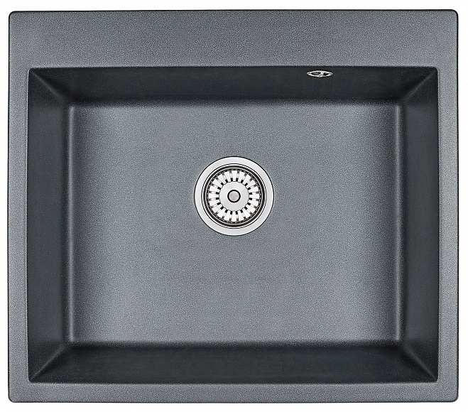 6001, ШВАРЦ (чёрный металлик), кухонная мойка, кварц GRANULA 6001-ST123 - Вид №1