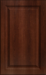 Фасады для кухни Классика Фрезеровка «Прямоугольник 90+» Вишня Шираз №168