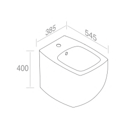S502T1R1V0.100 Биде приставное напольное A. e T. Italia SQUARE Белый глянцевый AeT ITALIA - Вид №5