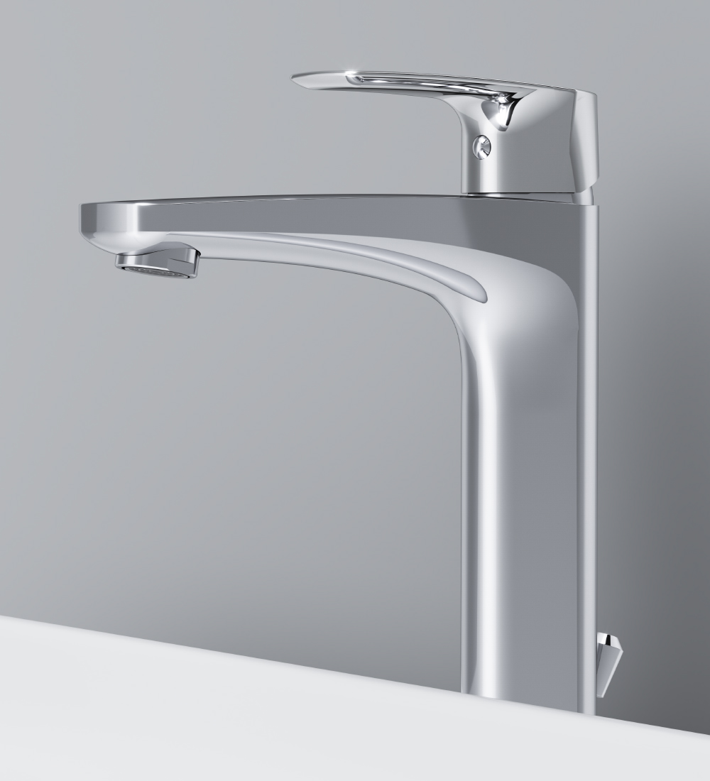 F90A92200 смеситель для умывальника излив 155 мм с д/к хром шт AM.PM Gem - Вид №2