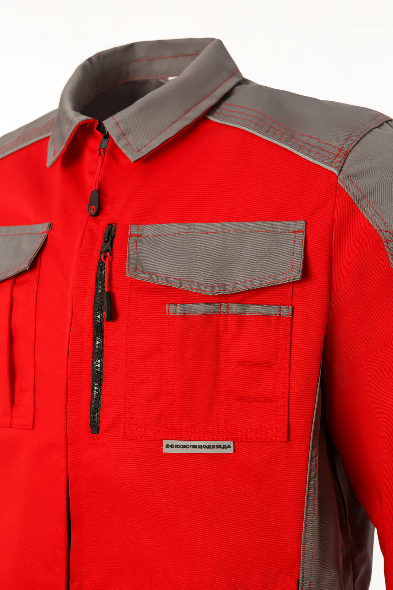 70061 Костюм  NEW красный с серым STATUS  Летняя спецодежда  размер 64-66/170-176  - Вид №4