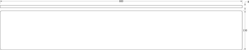 ELU 022 Полка для AVA 033 80 cm ELLUX Ellux - Вид №1
