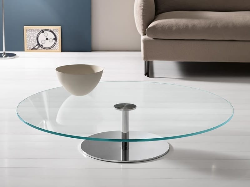 Круглый журнальный столик из закаленного стекла Tonelli Design ARCH-00055693 - Вид №1