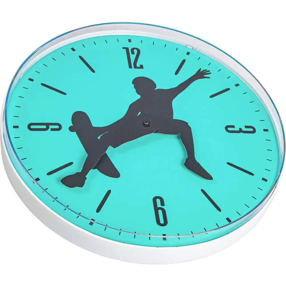 Настенные часы Dream River Skateboarding в синем цвете с бесшумным ходом 89359823 STLM-0832291 - Вид №3