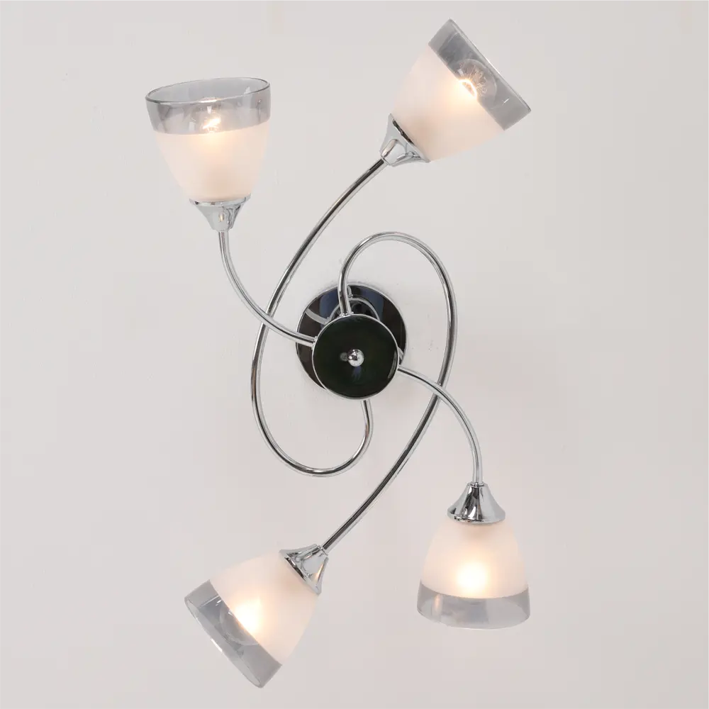 Люстра потолочная «Costa» 24000-4 4 лампы 12 м² цвет серебристый SCHAFFNER STLM-2120557 - Вид №4