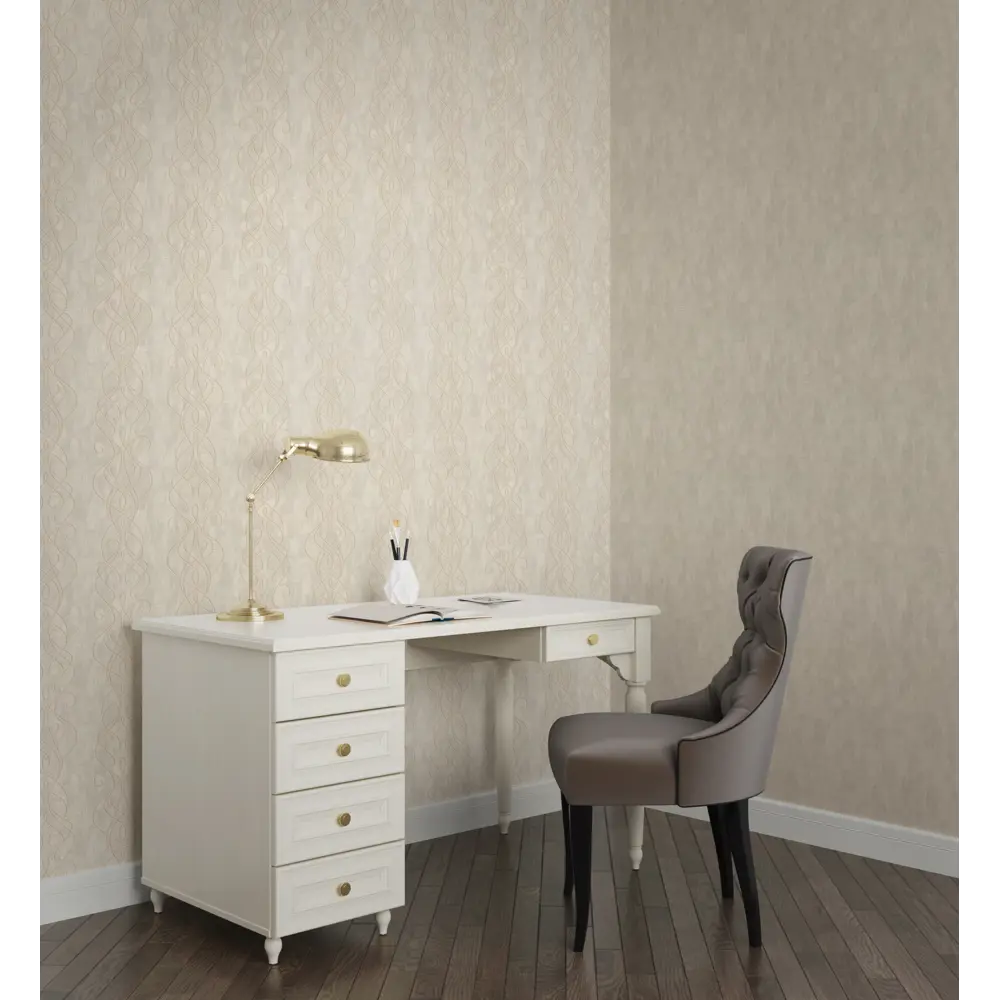 Обои флизелиновые Vog Collection Классика вензель бежевые 1.06 м VV71079-12 STLM-2201233 - Вид №3