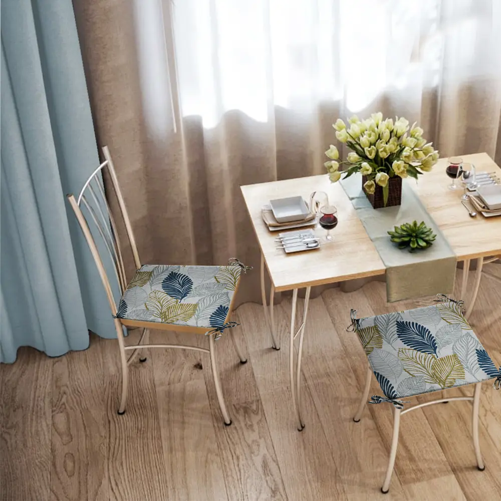 Галета на табурет «Листья» 35х35 см разноцветная 82709349 STLM-2147839 LINEN WAY  - Вид №3