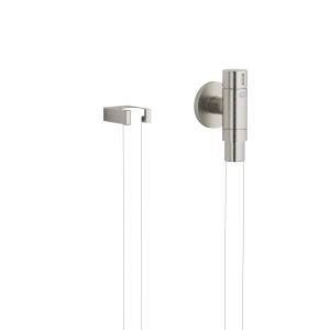 WATER TUBE Настенное колено Кнайпа с держателем шланга и отдельными розетками FlowReduce - матовая платина 27843979-06