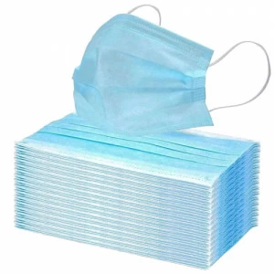 Маска медицинская 3-х слойная белая/голубая (упаковка 50 шт.)