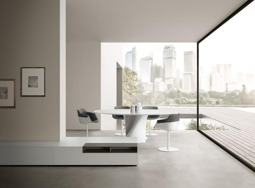 MDF Italia Вращающееся кресло из поликарбоната с подлокотниками Flow sun-id-1465814 - Вид №2