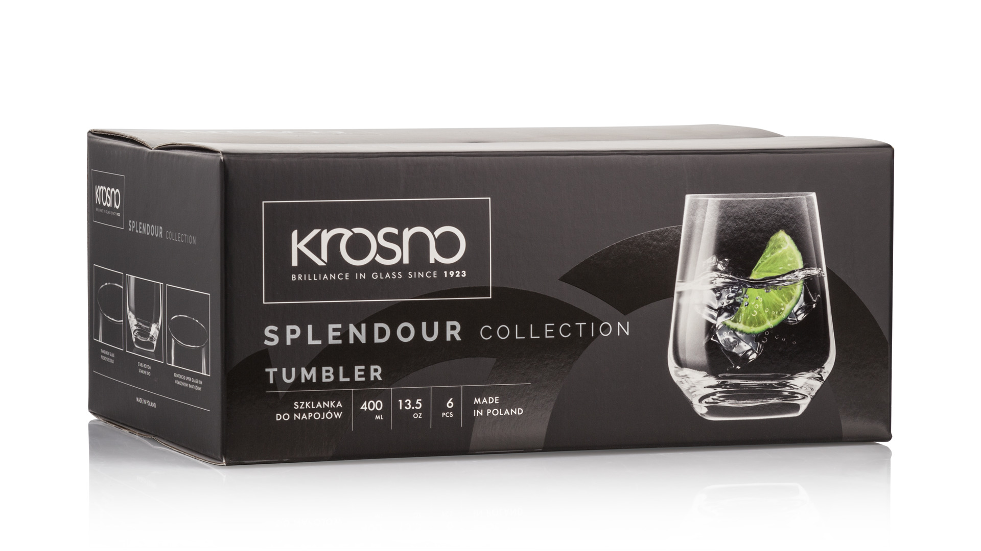 10635641 KROSNO Набор стаканов для воды Krosno Великолепие 400мл, 6 шт Стекло  - Вид №4