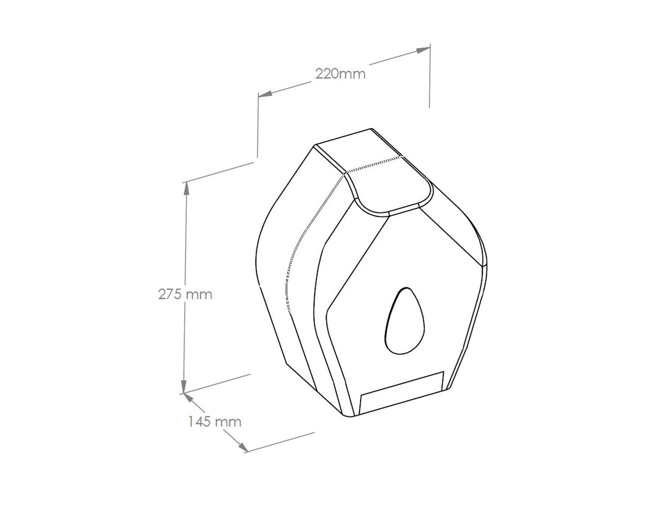 BUR251 Держатель для туалетной бумаги UNIQUE RED SPARK LINE Merida  - Вид №1