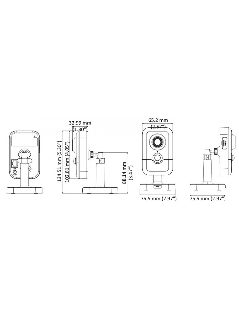DS-2CD2423G0-IW (2.8mm) 2мп компактная ip-камера с w-fi и exir-подсветкой до 10м Hikvision Santreyd  - Вид №9
