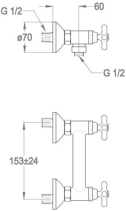 Fir Italia Смеситель для душа на 2 отверстия Alison 33 3332002 - Вид №1