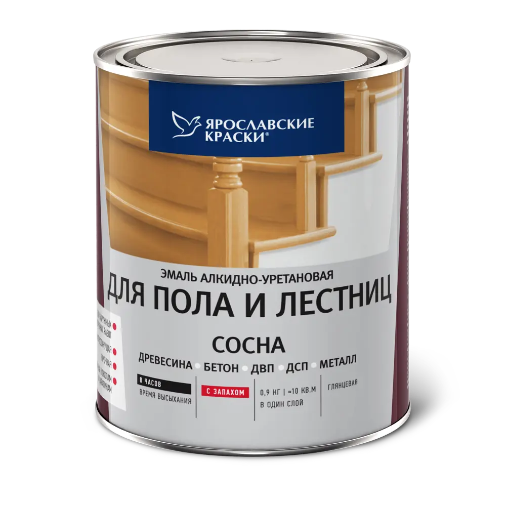 Эмаль для пола и лестниц 0.9 кг цвет сосна 18450780 STLM-2106503 Santreyd  - Вид №1
