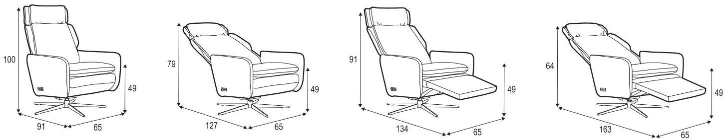 Sits Кресло Relax из ткани с 5 спицами и подголовником sun-id-1425047 - Вид №4
