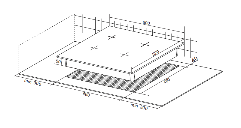 5052289 Газовая варочная поверхность DEXP LD4GTW STDN-0022653 - Вид №7