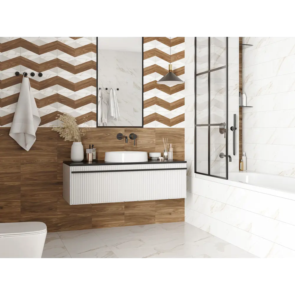 Плитка настенная Mersey Calacatta A0554D14107 20x40 см 1.6 м² матовая цвет бежевый 89352886 STLM-2046698 Santreyd - Вид №8